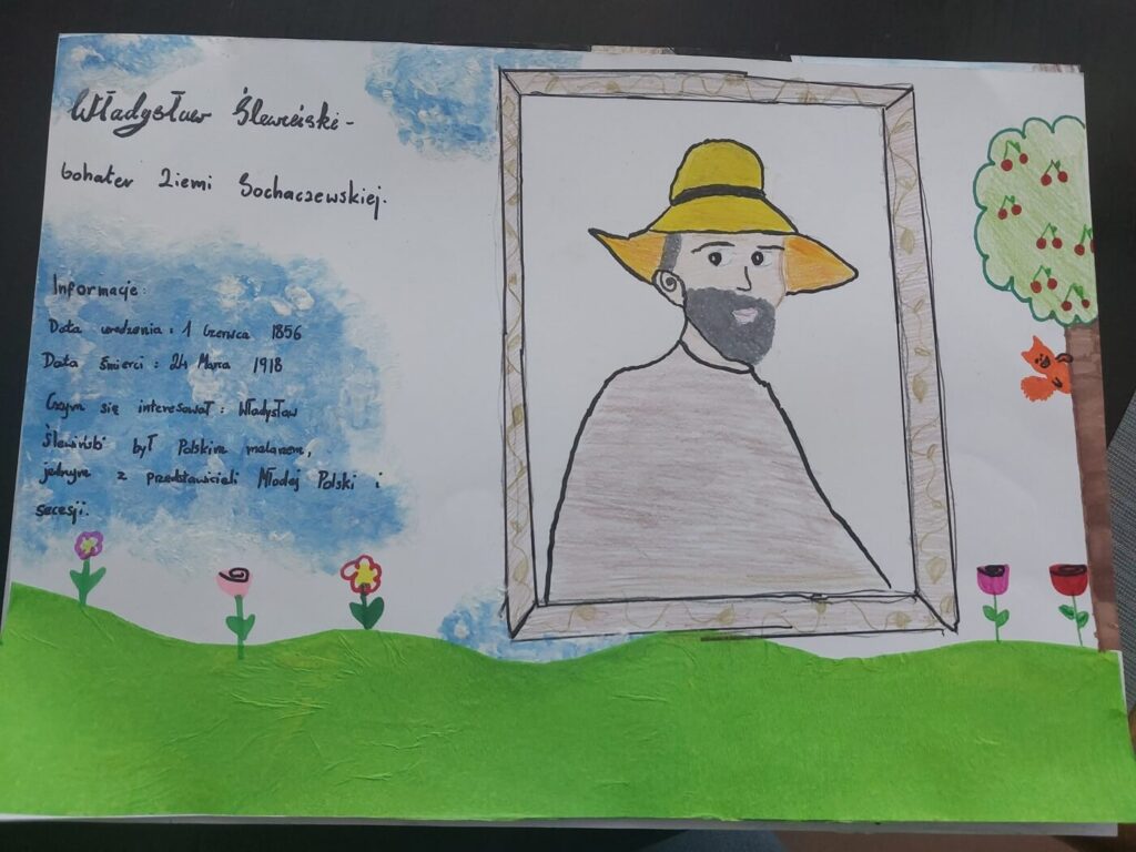 20230925_124929 (1) „Władysław Ślewiński. Malarz ziemi sochaczewskiej” – kl. 5b ze Szkoły Podstawowej nr 6 im. Króla Władysława Jagiełły z Sochaczewa - 3
