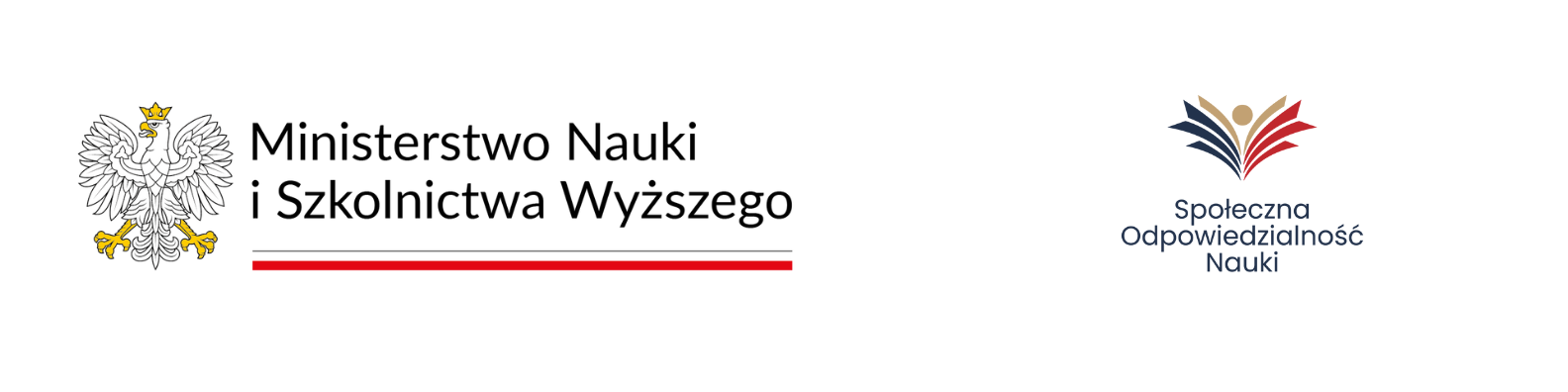 Logotyp Ministerstwa Nauki i Szkolnictwa Wyższego i programu Społeczna Odpowiedzialność Nauki