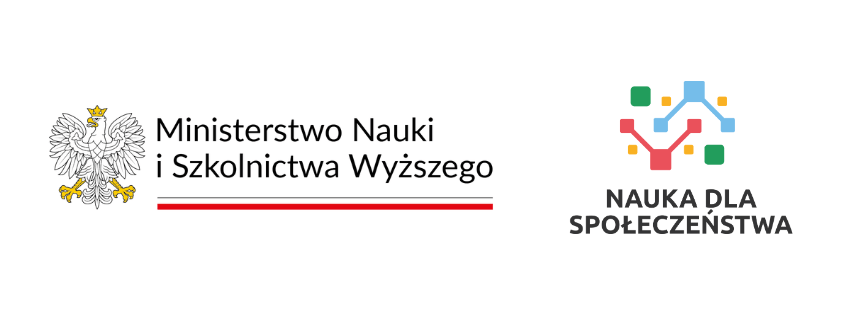 Logotyp Ministerstwa Nauki i Szkolnictwa Wyższego oraz programu Nauka dla społeczeństwa