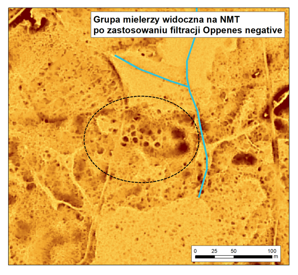 Druga mapa z zaznaczonym obszarem występowania mielerzy.