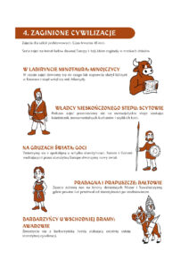 Cykl 4.Zaginione cywilizacje z opisem zajęć